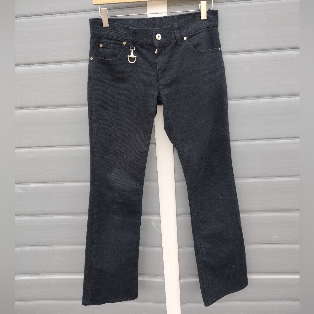 GUCCI Women's Black Denim Jeans Pants Size 38 Made in ITALY